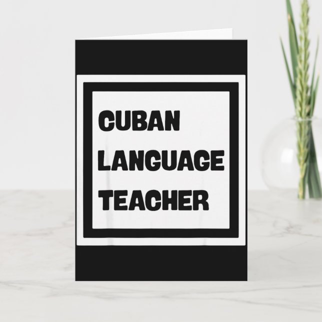 Tarjeta Cuban Language Teacher  (Anverso)