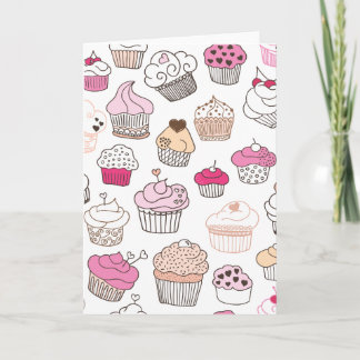 Tarjeta Cubierta de tarta dulce de doodle