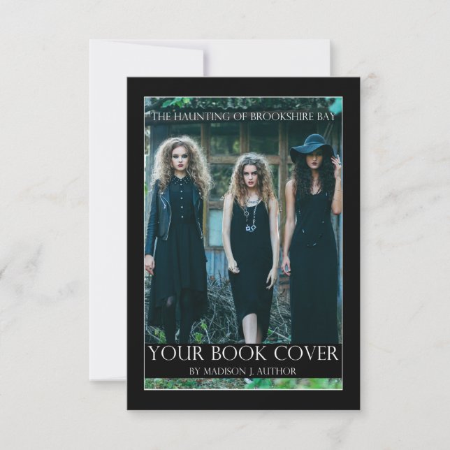 Tarjeta Cubierta del libro de escritores | Foto de autor d (Anverso)