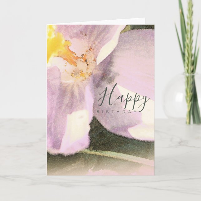 Tarjeta Cubierta floral Crocus Watercolor (Anverso)