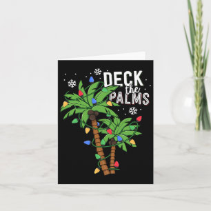 Tarjeta Cubierta Las Palmas Tropicales De Navidades Hawaii