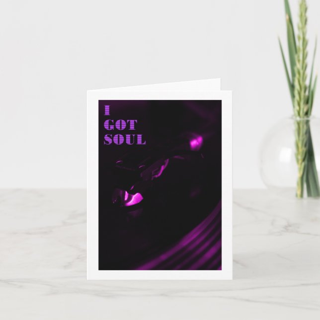 Tarjeta Cubiertas púrpura que tengo Pegatina de texto Soul (Anverso)