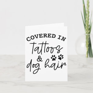 Tarjeta Cubierto En Tatuajes Y Cabello De Perro _1
