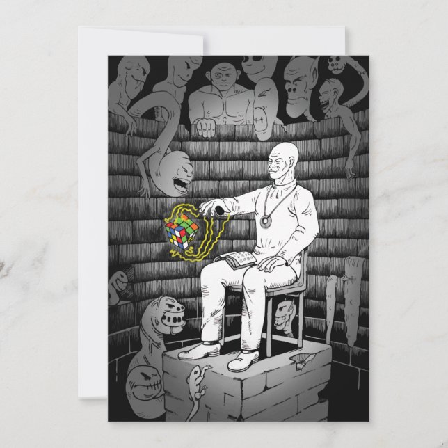 Tarjeta Cubo mágico con monstruos (Anverso)