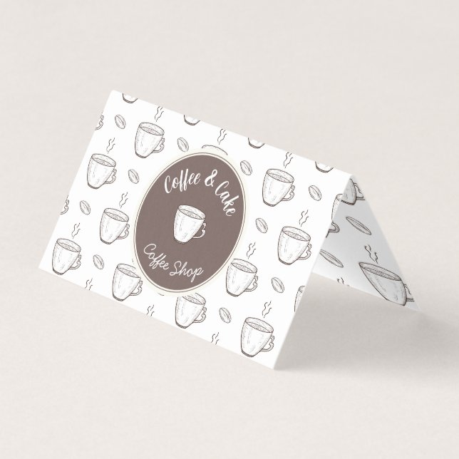 Tarjeta Cubrebolso de Pequeña Cabaña de Cafetería (Anverso)