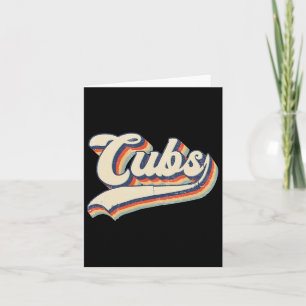 Tarjeta Cubs Deportes Nombre Vintage Retro Regalo Hombres 