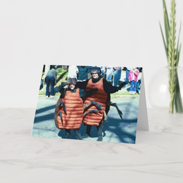 Tarjeta Cucarachas que enmascaran del carnaval (Anverso)