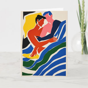 Tarjeta Cuchara de papel cortado Abrazo