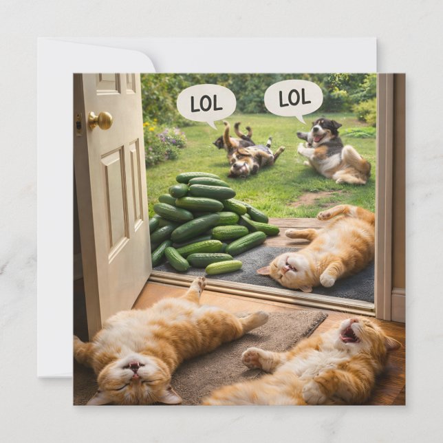 Tarjeta Cucumbers prank on wrong (Anverso)