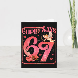 Tarjeta Cud Dice 67 Chistoso Día de San Valentín Seis Siet