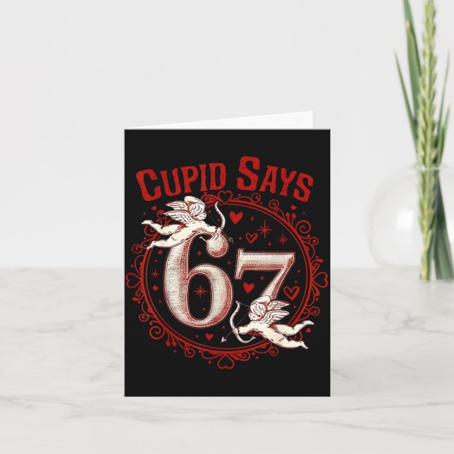 Tarjeta Cud Dice 67 Divertido 6 7 Seis Siete Meme Jerga Va (Anverso)