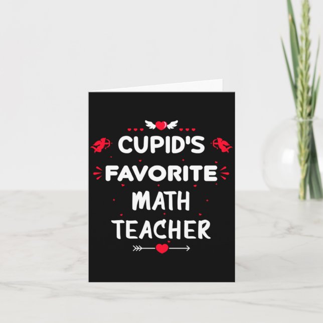 Tarjeta Cud S Favorite Math Teacher Valentine S Day Man  (Anverso)