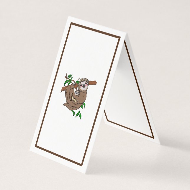 Tarjeta Cuddling Sloth (Anverso)