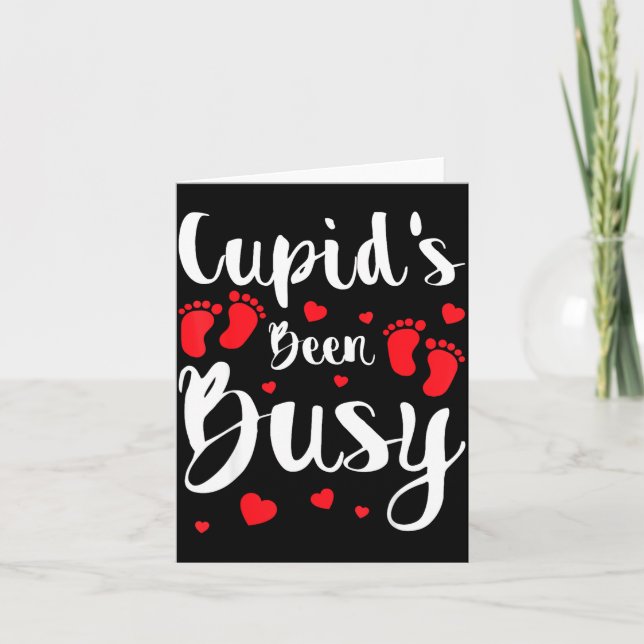 Tarjeta Cud's Been Busy Funny Baby Reveal 2025 Valentine N (Anverso)