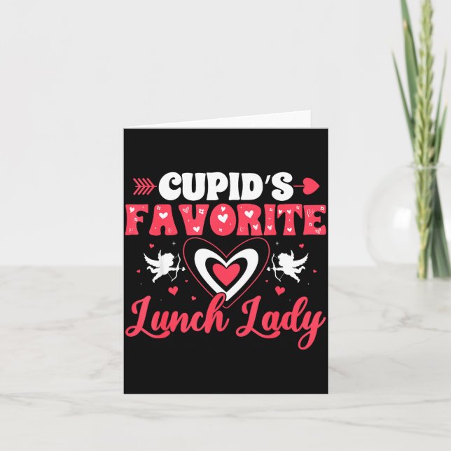 Tarjeta Cuds Favorite Lunch Lady Valentine Day Love Lunch  (Anverso)