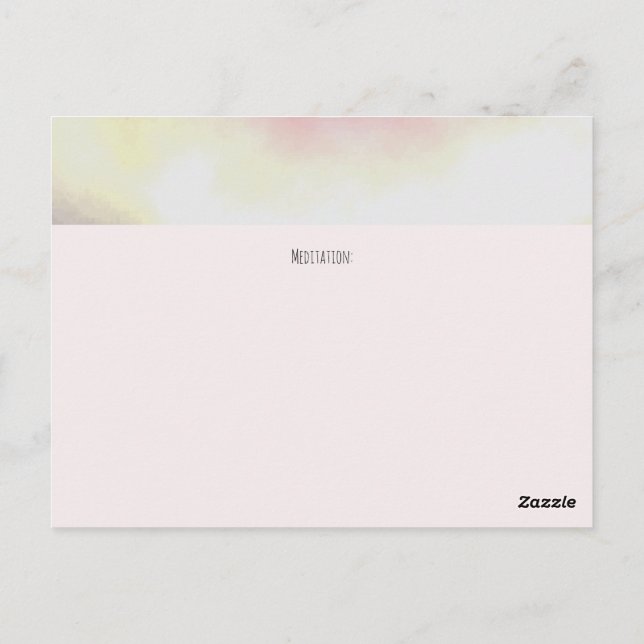 Tarjeta Cue de Meditación - Recolección "Paz, perm (Reverso)