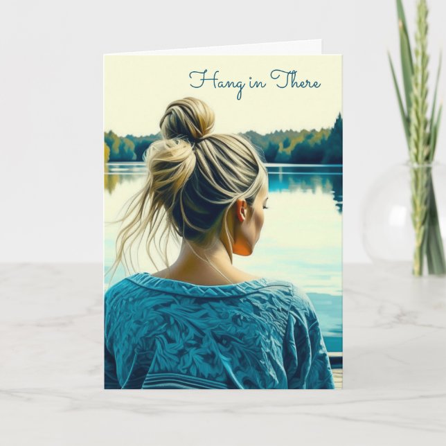 Tarjeta Cuelga ahí | Pasar por tiempos difíciles (Anverso)