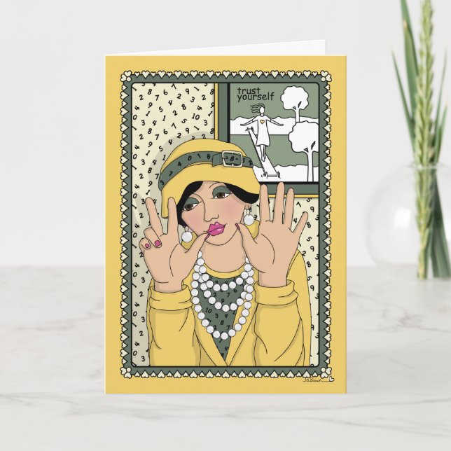 Tarjeta Cuenta Con Tu Propia_C_Greeting Card (Anverso)