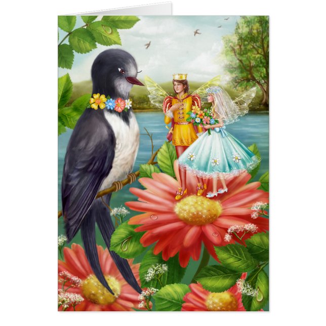 Tarjeta "cuento de hadas de Thumbelina" (Frente)