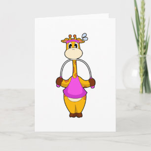 Tarjeta Cuerda de Fitness Jirafa