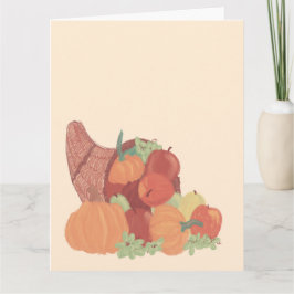 Tarjeta Cuerno de la Abundancia de Otoño