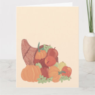 Tarjeta Cuerno de la Abundancia de Otoño