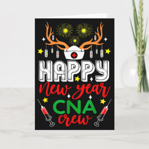 Tarjeta Cuerno de Reno Divertido Enfermera Navidad Feliz A