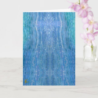 Tarjeta Cuerpo Astral Shimmers Meditación Natural Azul