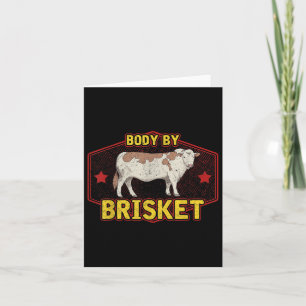 Tarjeta Cuerpo divertido por Brisket Meat Grilling Beef Ba