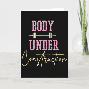 Tarjeta Cuerpo en Construcción Divertido Motivacional Entr