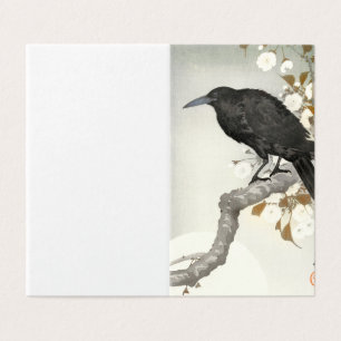 Tarjeta Cuervo Cuervo Japonés Koson Pájaro