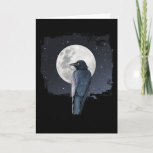 Tarjeta Cuervo del Bosque Luna Fría
