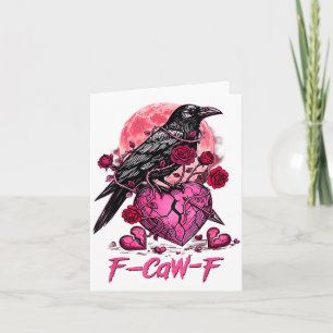 Tarjeta Cuervo Divertido F-caw-f Día de San Valentín Pájar
