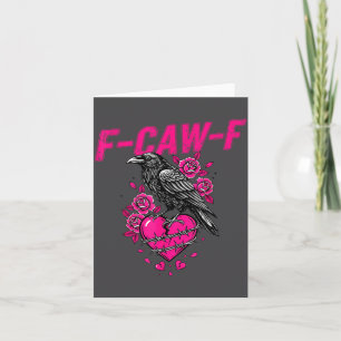 Tarjeta Cuervo Divertido F-caw-f Día de San Valentín Pájar