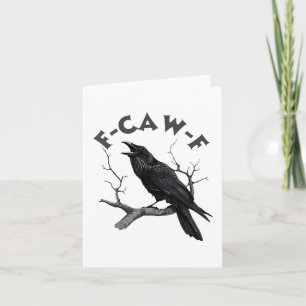 Tarjeta Cuervo negro F-caw-f juego de palabras Pájaro dive