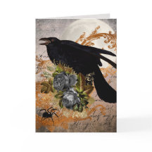Cuervo y Araña Gótica Negra