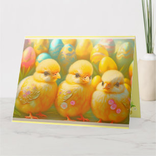 Tarjeta Cuesta 3 colección de pollo de Pascua