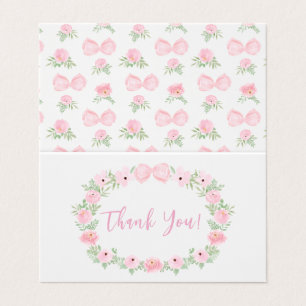 Tarjeta Cuidada barba rosa Baby Shower Foldable Gracias Ca