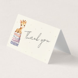 Tarjeta Cuidada jirafa Bebé Gracias