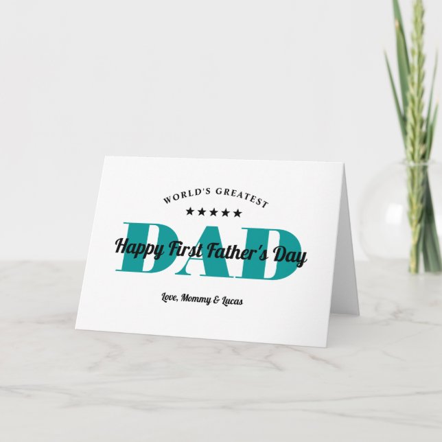 Tarjeta Cuidada Papá De 5 Estrellas | Foto del Día del Pri (Anverso)
