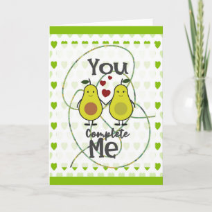 Tarjeta Cuidada Pareja Aguacate Funny Me Completas