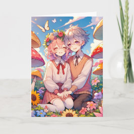 Tarjeta Cuidada Pareja Anime | Love You Boo