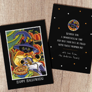 Tarjeta Cuidada película de Halloween Llanura divertida de