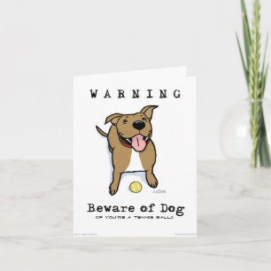 Tarjeta Cuidado con el Perro (si eres una pelota de tenis)