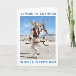 Tarjeta ¡Cuidado con Krampus! Doble