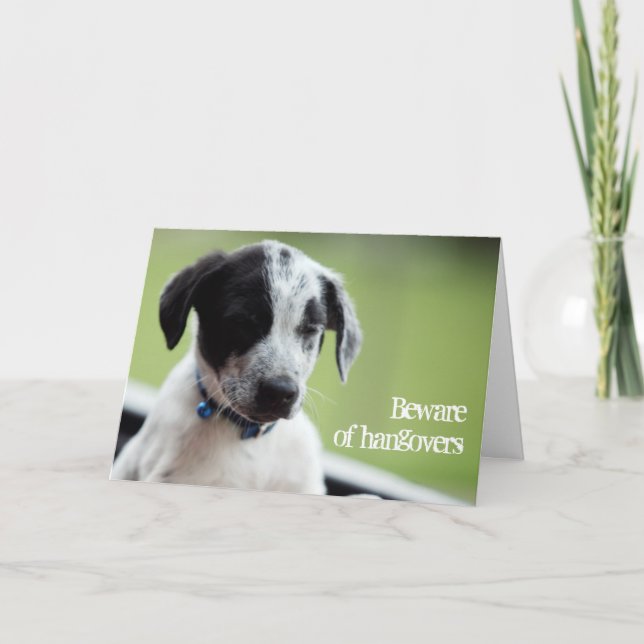 Tarjeta Cuidado con las resacas (Anverso)
