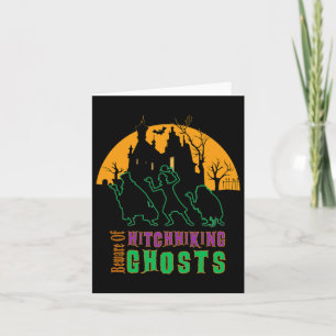 Tarjeta Cuidado Con Los Fantasmas De Hitchwalk Halloween