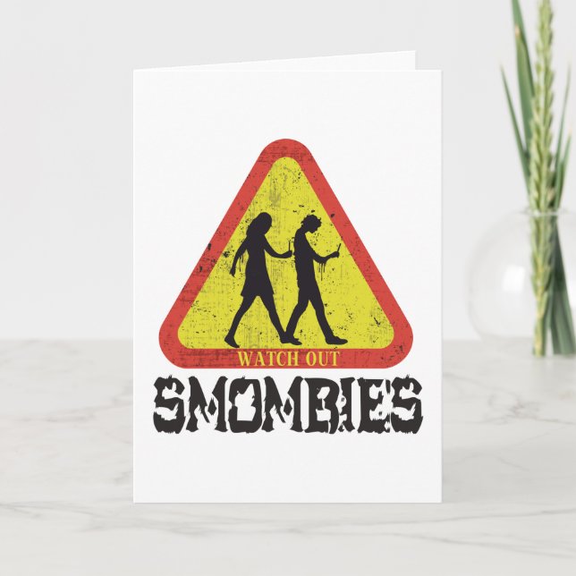Tarjeta Cuidado con los Smombies (Anverso)