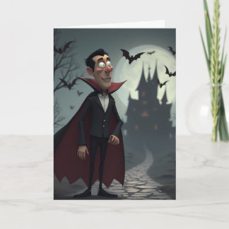 Tarjeta Cuidado con los vampiros elegantes