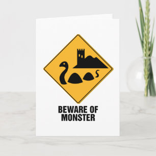 Tarjeta Cuidado Con Monster